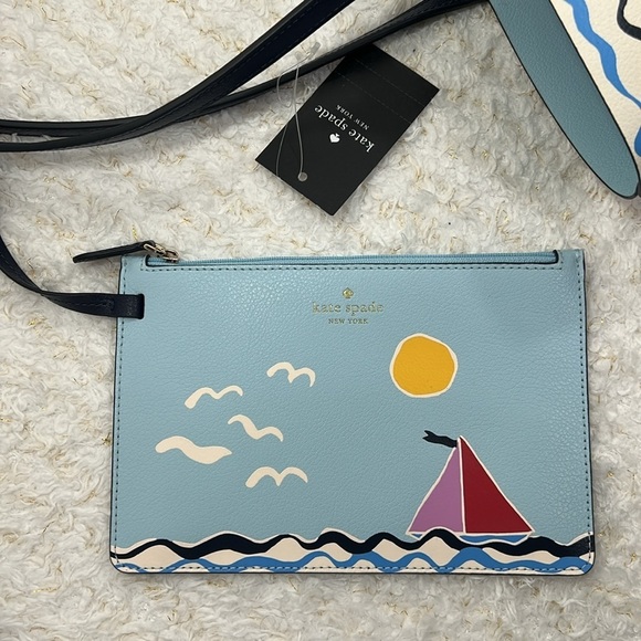 Kate Spade Set Sail Large Tote Reversible bag with pouch - Picture 10 of 16